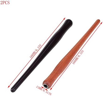 Mewutal 2 парчиња/поставени држачи за калиграфија на калиграфија црвено кафеава + црно кафеава пенкало за изготвување на цртање за пишување калиграфија