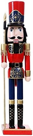 Замтак 60см Британски стил Оревокршачка куклена Божиќна дрвена рачно изработена занаети Божиќна продавница Десктоп украс Божиќен роденден подарок