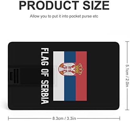 Знаме На Србија КРЕДИТНА Картичка USB Флеш Персонализирана Меморија Стап Клуч За Складирање Диск 64G