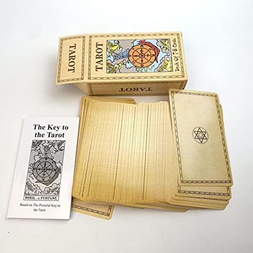 Aniuxiaoge Classic Tarot картички палуба, дивинација табла игра со витез професионални палуби за картички со упатства за почетници и професионален