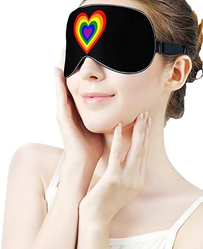 ЛГБТ виножито срце за спиење маска за очи, симпатична слепи очи, опфаќа очила за очила за жени