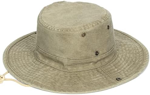 Womenените мажи Бунки Сонце капа од памук Фишер - цврста риболов капа сафари џунгла капа за летно патување