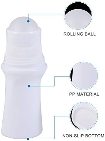 Beaupretty празен ролна за полнење на шишиња: 50мл пластично ролери шише DIY контејнери за дезодоранс за лосион за есенцијални масла