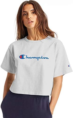 Championенски женски наследство исечено, женски памук во тешка категорија, маица за женски лого