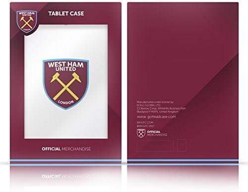 Дизајн на главни случаи, официјално лиценциран Вест Хем Јунајтед ФК Трети 2020/21 Комплет за меки гел, компатибилен со Apple iPad