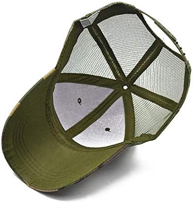 Andongnywell Unisex Baseball Camo Cap измие памучно мека мрежа прилагодлива капа за бејзбол капа за маскирна капа