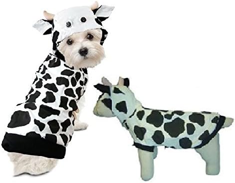 Кученца Loveубов костум за кучиња - костуми од крави, облеки за кучиња за кучиња како животно од фарма