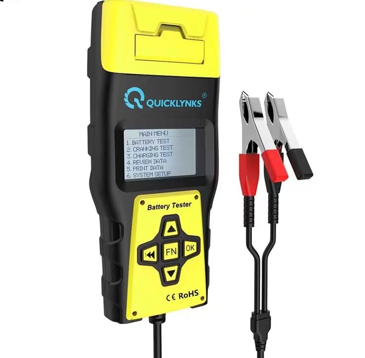 Тестер за оптоварување на батеријата BA1000 12V 24V со печатач, 100-2000 CCA Analyzer за батерии за автомобили Автоматски алатка за тестирање на системот за полнење и полнење на си