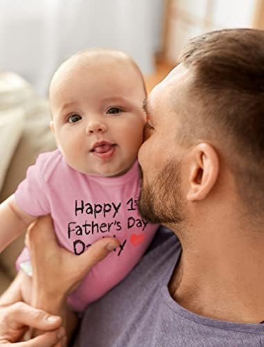 TSTARS Среќен 1 -ви ден на татковците тато Ново тато подароци за новороденче девојче Боди