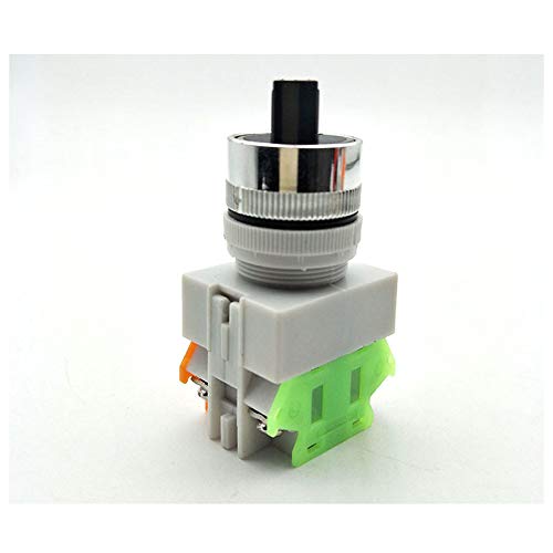 10A 660V 2 Позитони On-Off 4 Terminal 1NO+1NC LATCHING ROTARY Selector Switch Switch 22mm Mount Doy Drinb LOAY37-11X/2