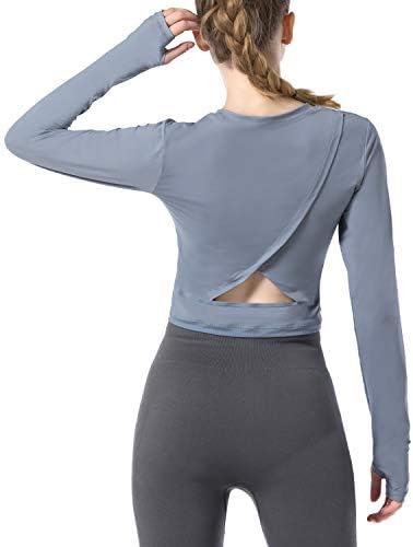 Сон тенок жени култури врвови со кратки ракави вкрстени јогарски кошули со тела тенок вклопуваат основни врвови на резервоарот
