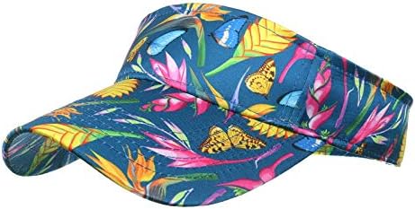 Унисекс Спорт Сонце визир Хатс Прилагодливи капа Мажи жени Sun Sports Visor Hat за плажа базен голф тенис бејзбол капачиња