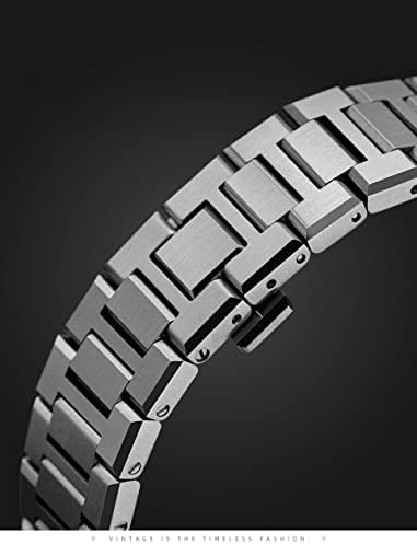 Трдибск најновиот не'рѓосувачки челик за Apple Watch Band 7 44mm 45mm благороден метал за iWatch Series 7 6 SE 5 41mm Комплет за модификација