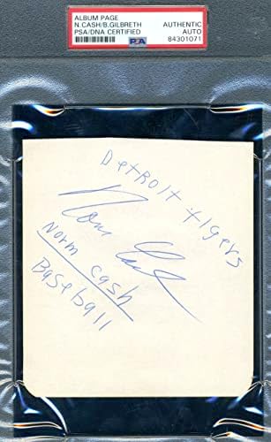 Норм готовина Бил Гилбрет ПСА ДНК Коа потпиша автограм на страница за гроздобер албум