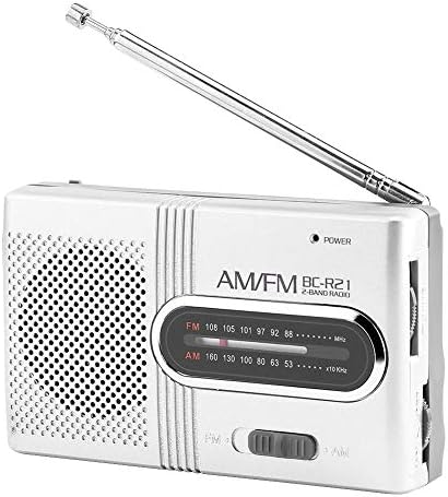 Yoidesu BC-R21 Protable AM ​​FM Mini Radio со Boomboxes Музички плеер џеб радио слушалки Jackек напојуван од 2 АА батерии