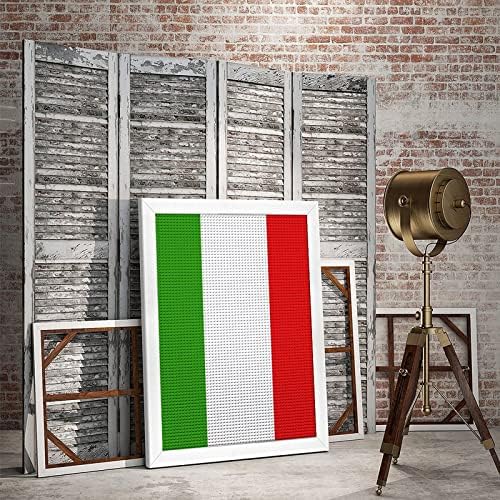 Италија знамето тркалезно дијамантско сликарство за цртање слики со рамка за занаетчиски занаети за украси за домашни wallидови