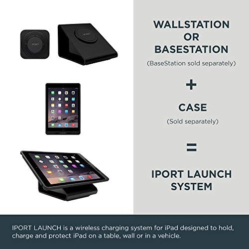 Iport Lance Wallstation iPad Mount - Компатибилен со сите случаи на лансирање за iPad Mini, iPad 9,7, 10.2, 10,5 - бело
