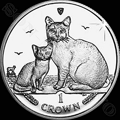 2008 БУРМИЛА МАЧКА МОНЕТА-Нециркулирани Купро Никел 1 Круна Монета - Остров На Човекот