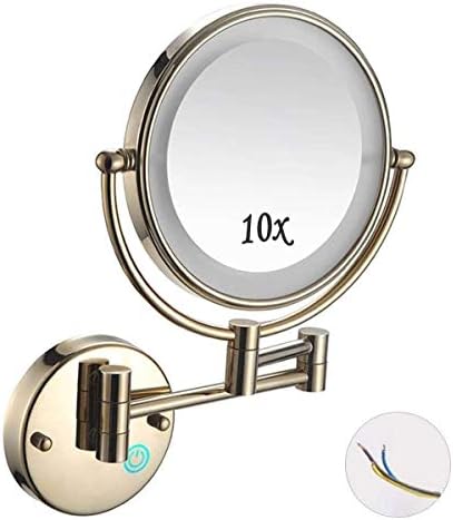 Делето шминка огледало монтиран, огледало за шминка за бања 8 360 ротација совршена за маса за облекување во спална соба или суета