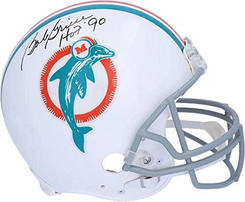 Боб Гризе Мајами Делфини Автограм Ридел Враќање 73-79 Автентичен Про Шлем Со Натпис хоф 90 - Автограм Нфл Шлемови