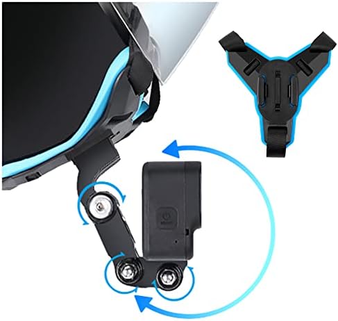 Моторцикл шлем Чин монтирање со прицврстувачка рака за продолжение за GoPro 11, држач за држач за клип на калап, држач за возење