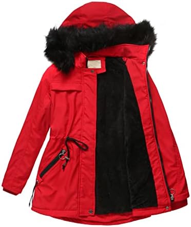 Зимски јакни за жени за жени со долги ракави обични дебели палта со целосен зим