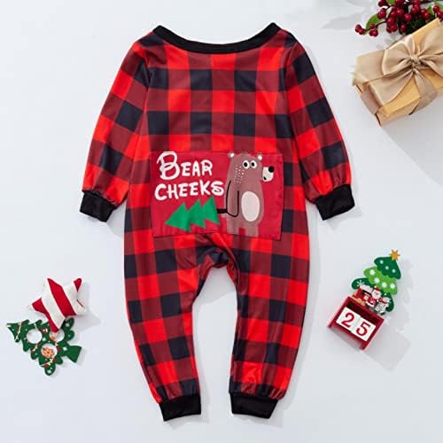 Семејни облеки за облека за спиење, Божиќни PJs поставени за семејно појавување на семејни пижами пижами за семејни Божиќ