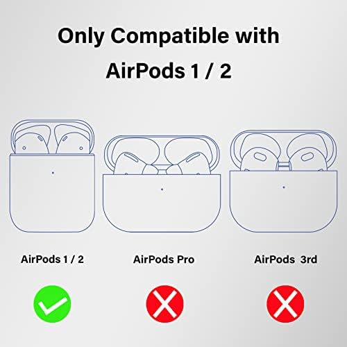 Winbo Cute Bear AirPods Case, силиконо животно меко покритие за Apple Airpod 1 2 со приврзок за клуч