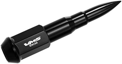 VMS Racing 12x1.5 20PC 112mm ладни фалсификувани челични ореви со црни продолжени куршуми во алуминиум за Honda Accord 5 Lug Wheel Moder