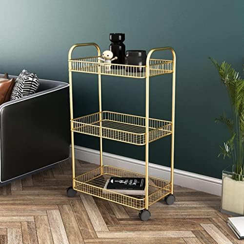 Houkai Cart Rack Дневна соба за складирање бања кујна подни решетки со тркала