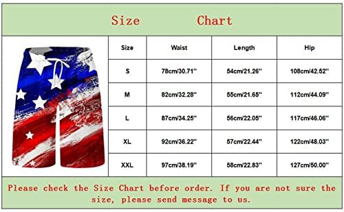 Случајни шорцеви за капење во костими за капење мажи во САД, знаме, печати големи и високи боксери, костими за капење, се протегаат патриотски
