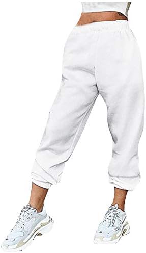 3x хеланки за жени хеланки женски панталони со цврста боја на половината со високи каросериски панталони, обични женски се протегаат Twill