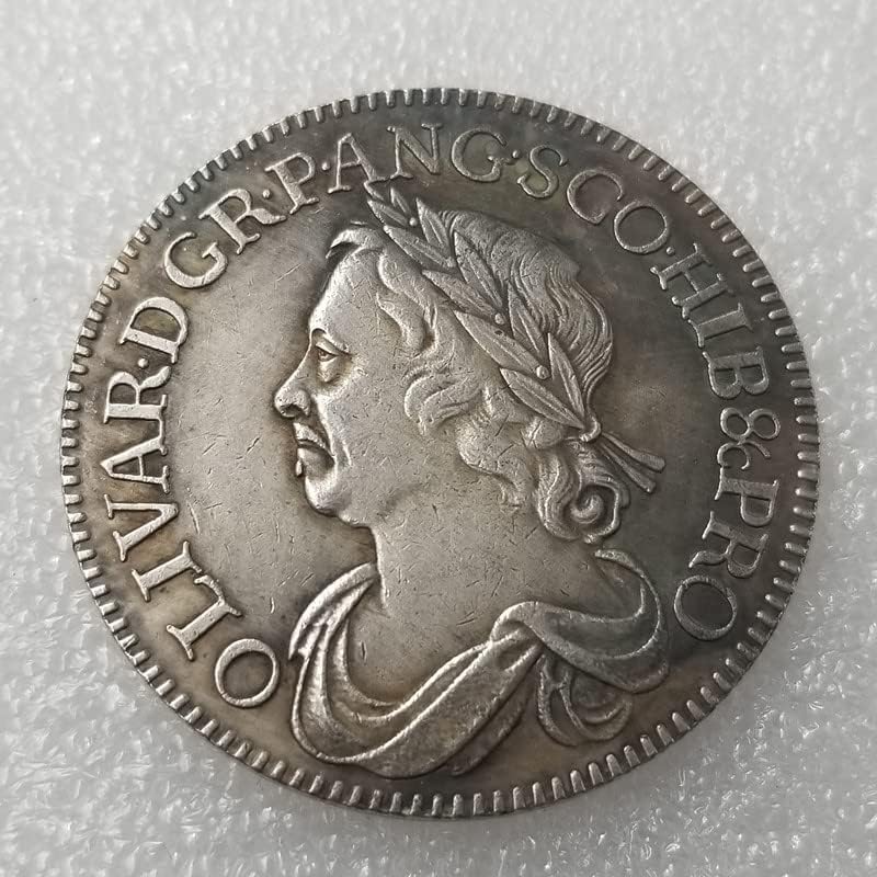 Антички Занаети 1658 Британска Сребрена Монета Странска Сребрена Долар Сребрена Тркалезна Комеморативна Монета*1389