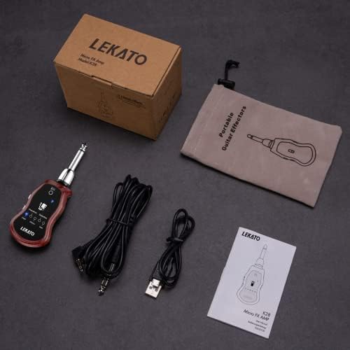 Засилувач за слушалки за гитара, засилувач за засилувач за џебна гитара Lekato Mini Guitarge со Bluetooth приемник чист хорор претерано
