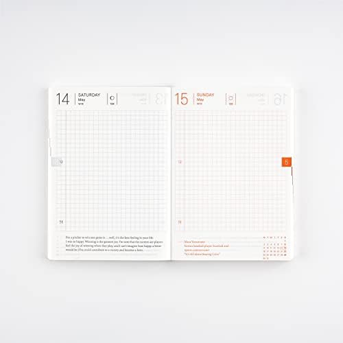 Книга за планер на Hobonichi Techo [Англиски/А6/јануари 2022 година Почеток/понеделник Почеток]