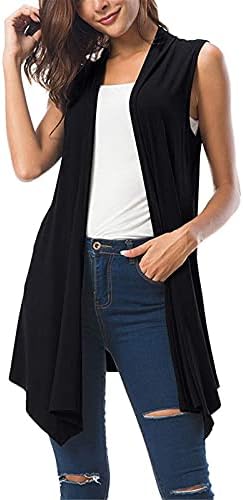 Работни јакни Xiloccer за жени западни јакна дизајнерски палта тен палто без ракави кардиган елек асиметрична блуза од полите