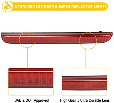 R&F Auto LED LED задниот браник рефлекторски светла компатибилни со Challenger 2015-2022 задниот браник рефлектор на сопирачки ламба