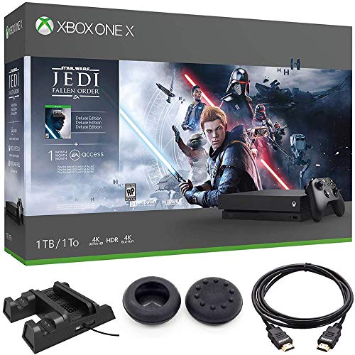 Мајкрософт 234-01089 Xbox One S Star Wars Jedi Падна Цел 1 Тб Пакет Со Microsoft Xbox Во Живо 3 Месец Злато Членство
