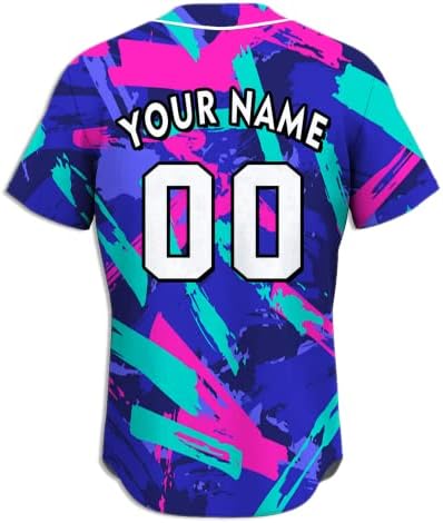 Обичен бејзбол дрес за маскирна печатење персонализиран тим на тимот број кошули Бејзбол мекобол тим униформа