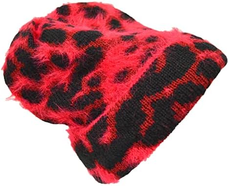 Заштедете на дизајнерот на производи Дона Newујорк женски нејасни животински печати плетено плетено капаче