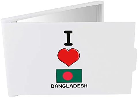 Азиеда „Го сакам Бангладеш“ Компактен/огледало за шминка за патување/џеб