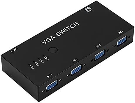 Конектори VGA Switch 4 во 1 Out VGA Video Switcher Converter Box HD Anmapfier за засилувач на сигнал засилувач за разделување на проекторот