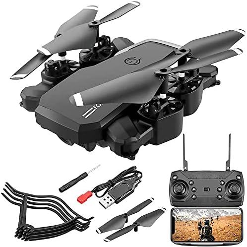 QIYHBVR дрон со камера за деца, подароци за далечински управувач со хеликоптерски играчки за момчиња девојчиња, FPV RC Quadcopter со 1080p
