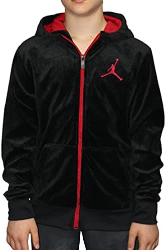 Nike Air Jordan Youth Big Kids Velor Zipper Hoodie