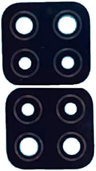 ONEWEW [2 пакет] за Samsung Galaxy A12 5G црна задна задна камера стаклена леќа за капаци на леќи со леќи со лепило за поправка на лепило