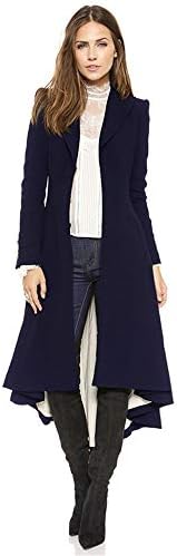 Andongnywell женска цврста боја случајна долга отворена предна драпет лесна лесна долга долга ракав со низок полите