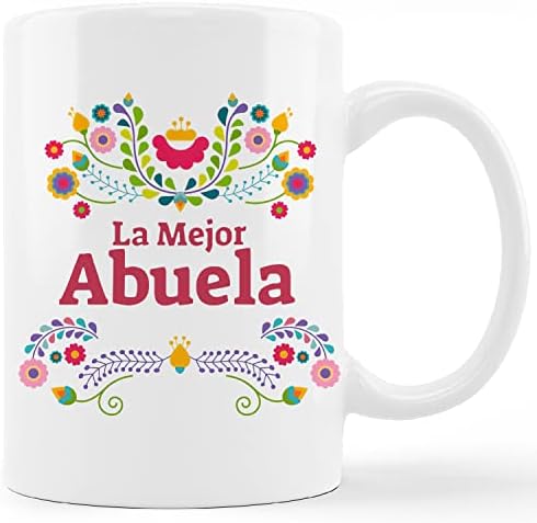 Кунлиса ла Мејор Абуела Шпанска чаша, чаша за Најдобра баба керамичка кригла-11oz кафе млеко чај чаша чаша, фарма куќа дома, баба баба баба Абуела