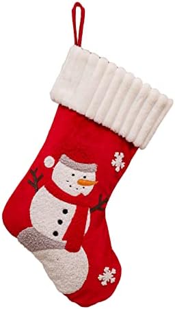 КСИОС Божиќна Декорација Божиќни Чорапи Ткаенина Божиќна Чорапа Торба И Божиќни Висечки Чорапи За Украсување Забави И Божиќен Цртан Филм