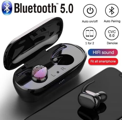 Безжични слушалки за Bluetooth водоотпорни спортски слушалки намалување на 3Д стерео слушалки со микрофон и кутија за полнење