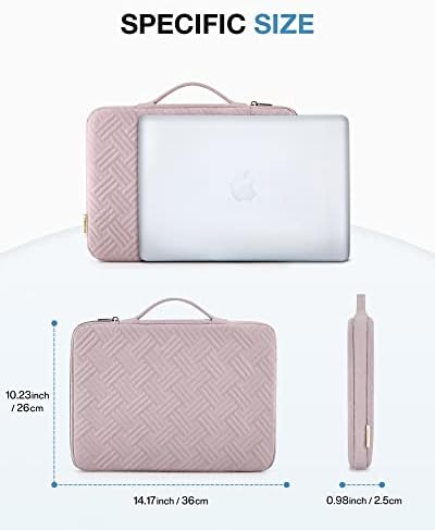 Bagsmart 13.3 инчен лаптоп за носење на ракав, лаптоп покритие компатибилен со 14 инчи MacBook Pro, компатибилен со 13-13,3
